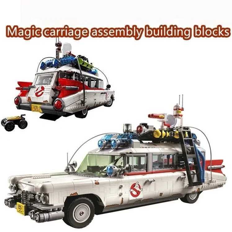 2025new Ghostbuster Ecto-1 Building Blocks Car Model Moc 10274 Display Bricks for Kids Adts Toys Halloween Christmas Gifts C251203