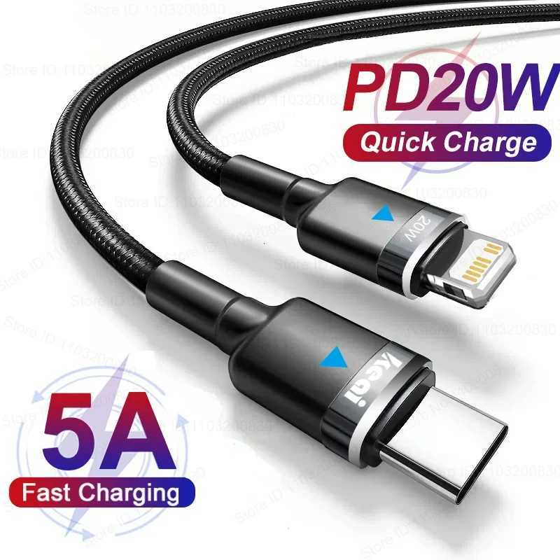 KEAI PD 20W USB C Cable For iPhone 11 12 13 14 Pro Max 8 Plus XS Fast Charging Type C Cables For Charger Braided Data Wire C251203