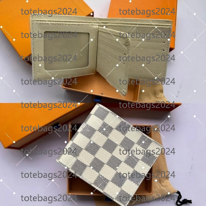 2026 Designers Paris plaid style High-end Mens Wallet Credit Card Holder Purse Men Wallets billfold Purses With box Purse Crossbody bag