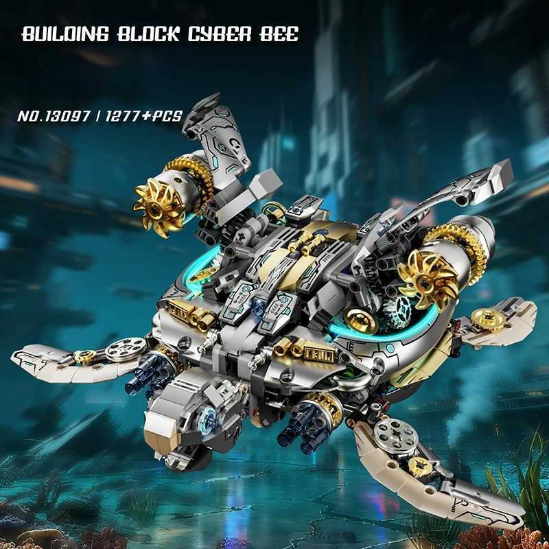 Mechanical Sea turtle Building Blocks Motor Power Ocean MOC Assembly Building Blocks Bricks Set Birthday Christmas gifts Kids C251203