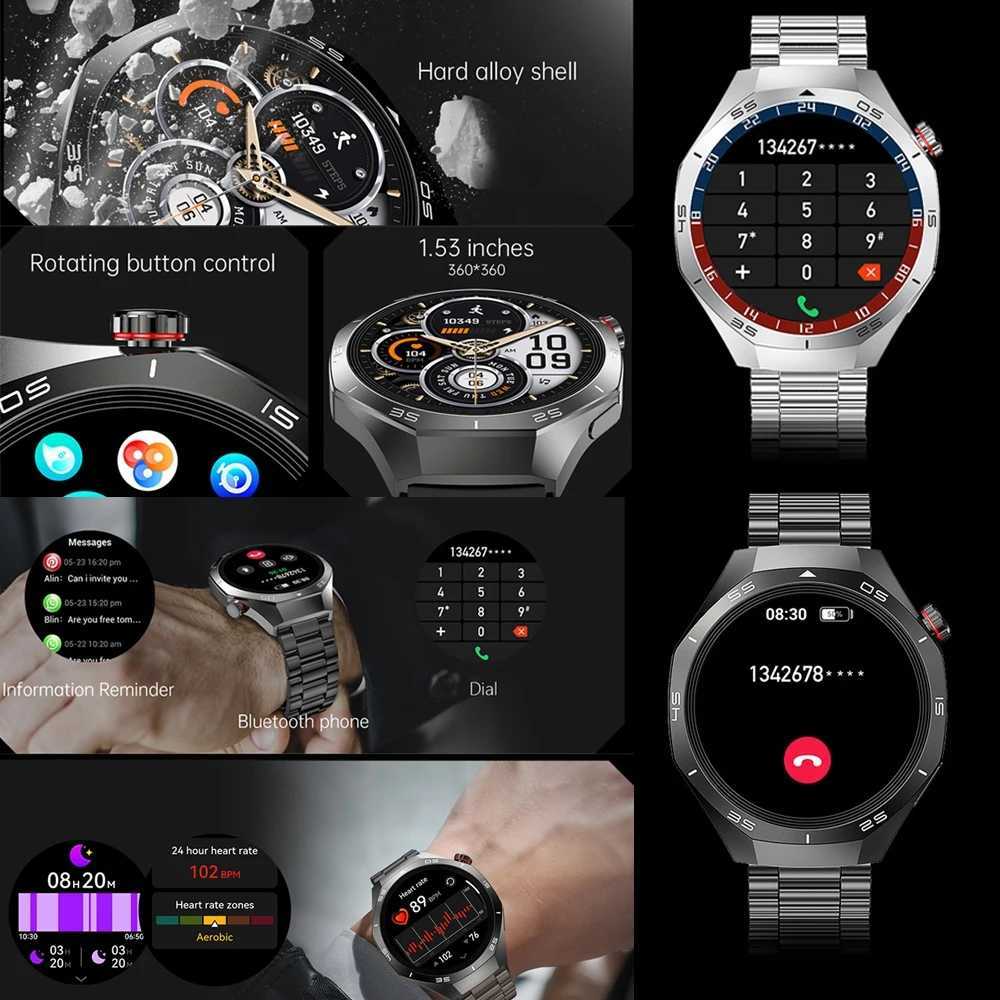 GT5 Pro GPS NFC Smart Watch Men 360360 AMOLED Sn rate Call IP67 Waterproof Man Smartwatch 2025 New C251203