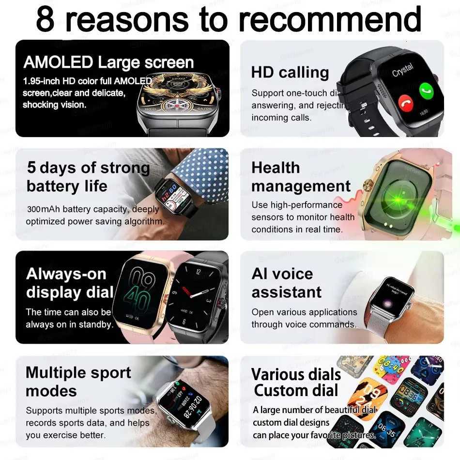 2025 NFC Smartwatch AMOLED Sn Always show Time Call Series 9 Clock Cust Dial Men Sport Health Wen Smart Watch C251203