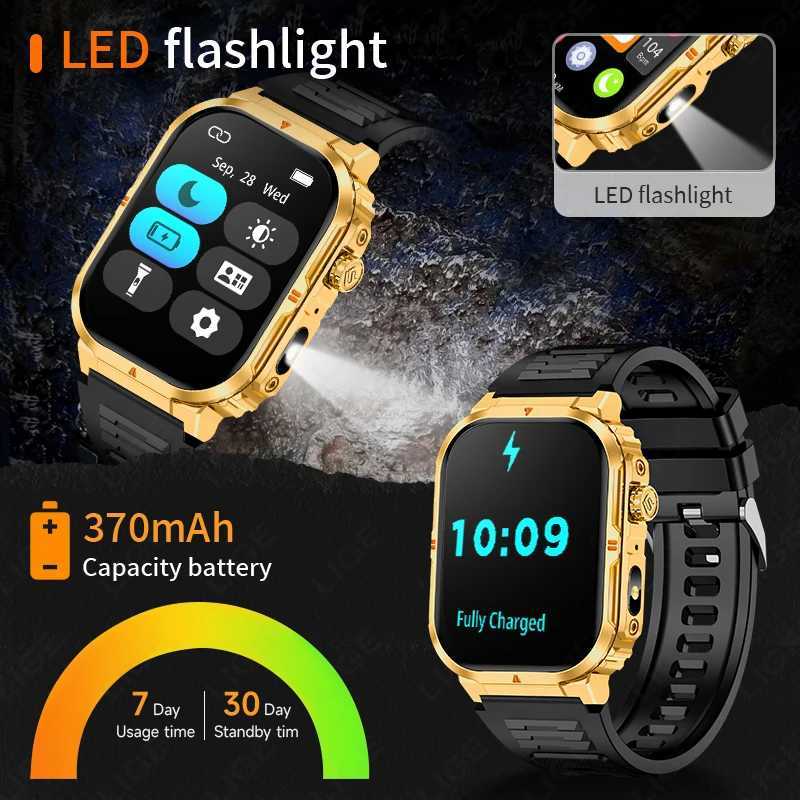 LIGE New Smart Watch Men Flashlight 201 HD Large Sn Call Sport Waterproof Watches Health Monitor Smartwatch 2025 C251203