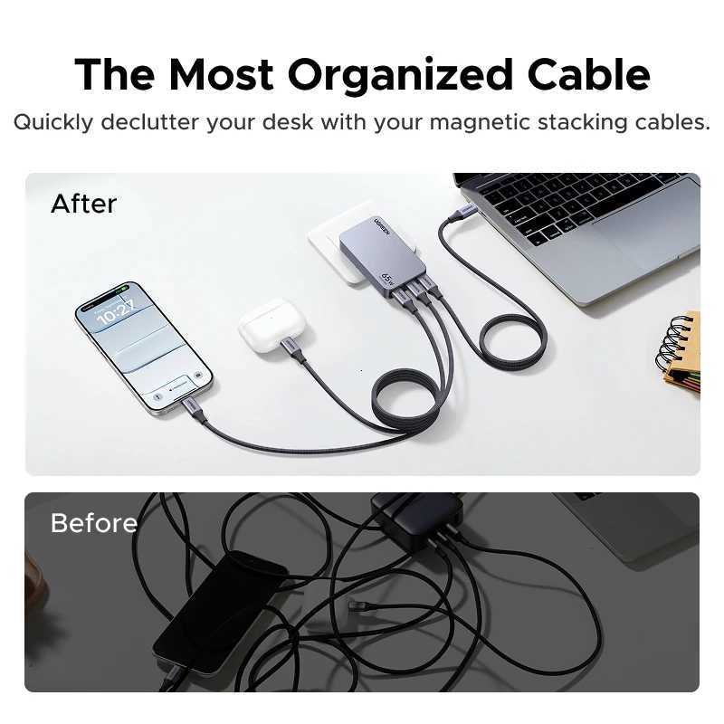 UGREEN Magnetic USB C to USB C Cable PD100W Type-C Cable for Book Laptop iPhone 17 16 Smasung S25 24 iPad Fast Charger Cord C251203