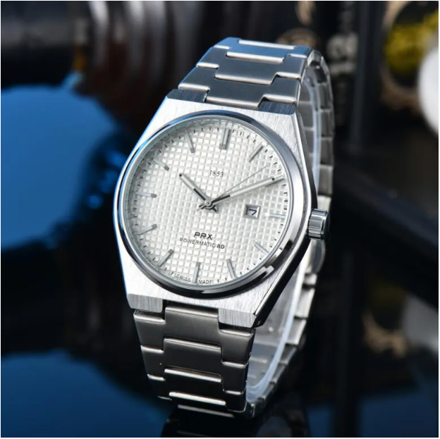 Fashion 1853 PRX Quartz Wrist Watches bell mechanical wristwatches High Quality Luxury Brand Chronograph Clock stainless steel Belt #322