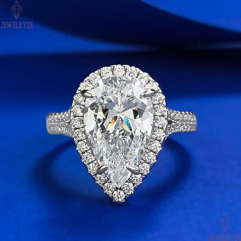 luxury designer diamond ring for woman wed 925 sterling silver 8A cubic zirconia iced out round sqaure engagement wedding eternal love rings womens je