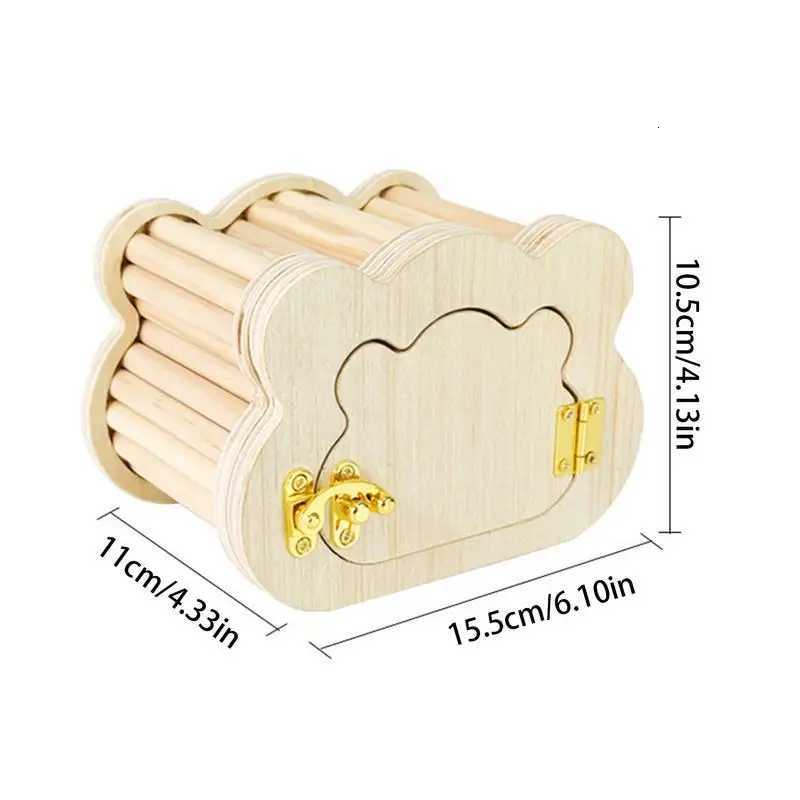 Tiny Hamster Wooden House Cute Cloud Shapes Tiny Hamster Hideout Small Animals Habitat Hut Small Pets Woodland House Habitats M251206