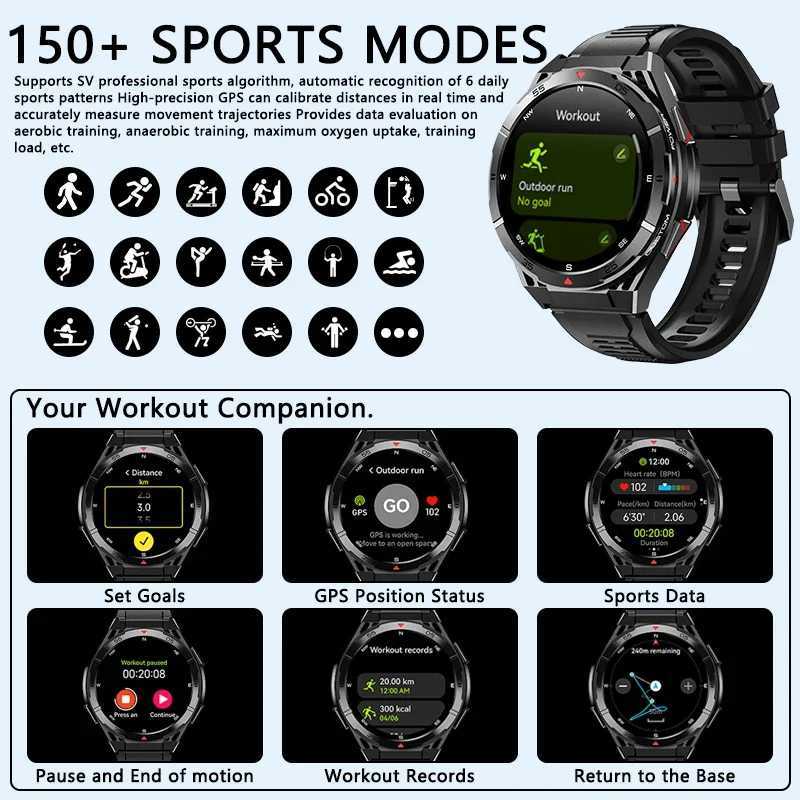 YT X2 GPS 3ATM Waterproof SmartWatch Cpass 143inch Amoled HD Round Sn Sports Smart Watch PK Stratos 2 tra For Men C251203