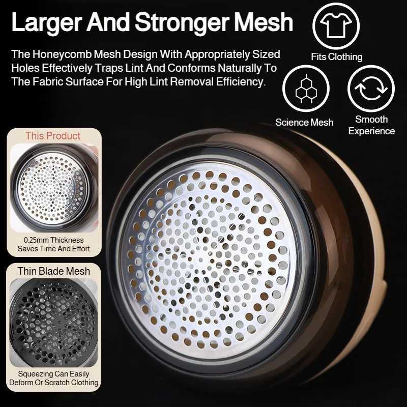 Rechargeable Fabric Shaver Lint Remover 6 Blades Portable Electric Clothes Shaver For Sweater Care Battery-Powered Lint Fuzz M251203 - view 4