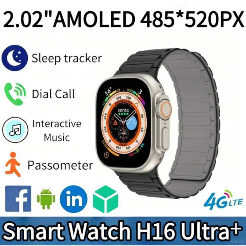 Hello Plum H16 tra Plus Smart Watch 49mm AMOLED Sn Version Cpass 1GB R Local Album Smartwatch For Men Wen C251203