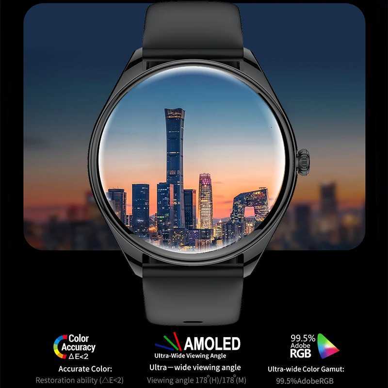 For tra Thin Smart Watch Men Wan HD AMOLED 3D Sn 100Sports Mode rate Call Waterproof Smart Watch C251203