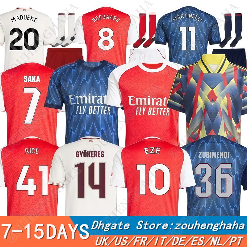 S-4XL 25 26 EZE RICE SAKA soccer jerseys MARTINELLI ODEGAARD SALIBA HAVERTZ ZUBIMENDI Nwaneri Men kids Player Fans TROSSARD ArSeN Football Jersey Shirt Kit