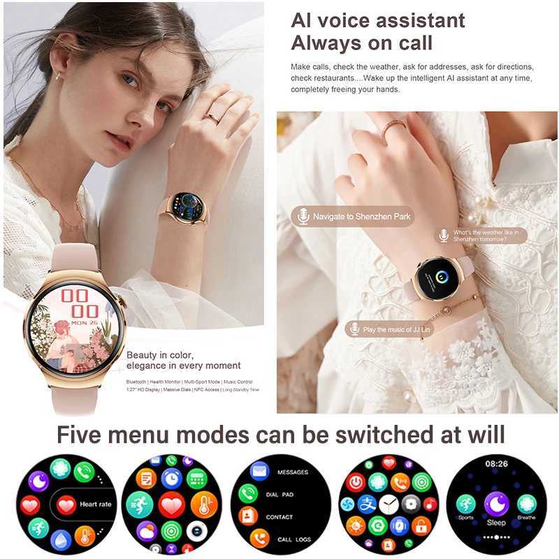 2025 New For Watch 4 Mini Fashion Wen Smart Watch 360360 AMOLED Sn IP68 Waterproof Rate Health Monitor Smartwatch C251203