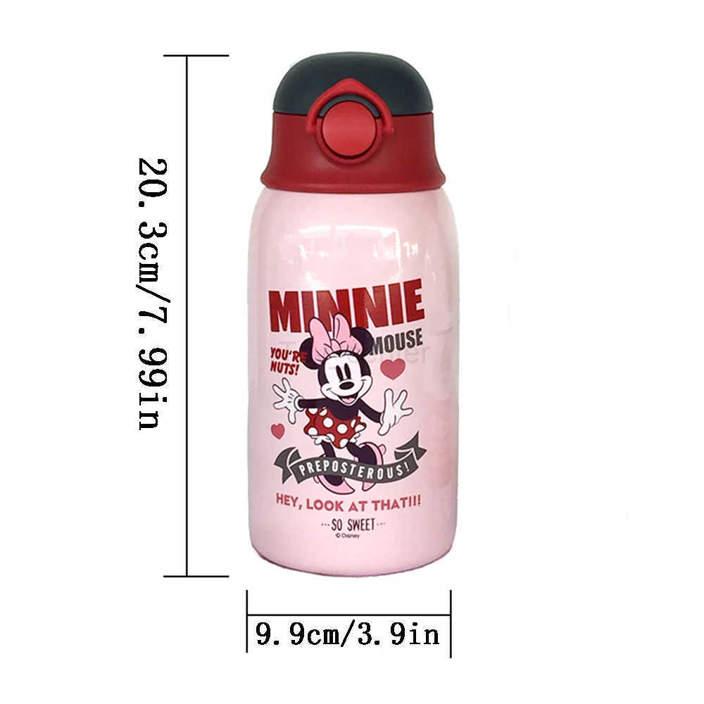 Disney Stainless Steel Material Straw Thermos Cup Cartoon Strawberry Bear Water Bottle Exquisite Gift Box With Cup Cover 620ML H251203