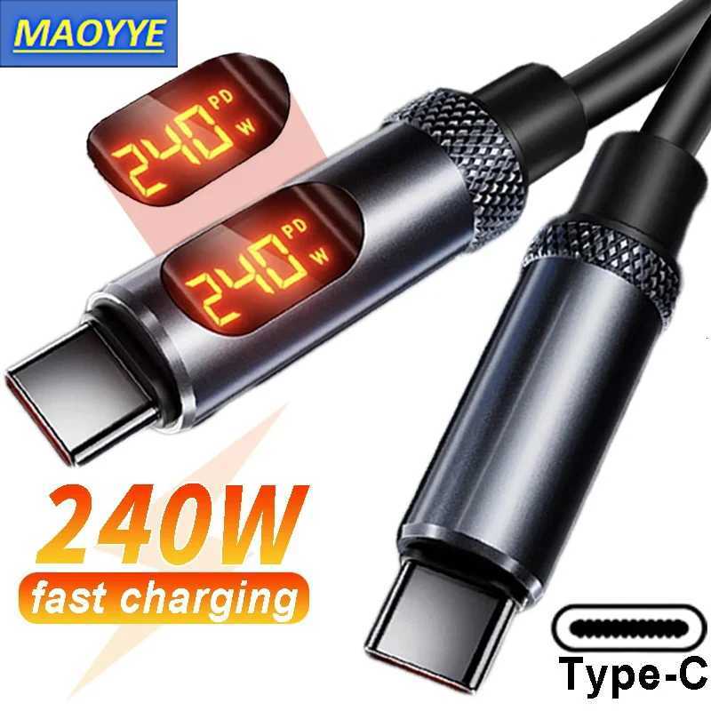 MAOYYE 240W 5A USB C To Type C High-speed Data Transfer Cables Dual Type-C Digital Display Wire Cord for IPhone C251203