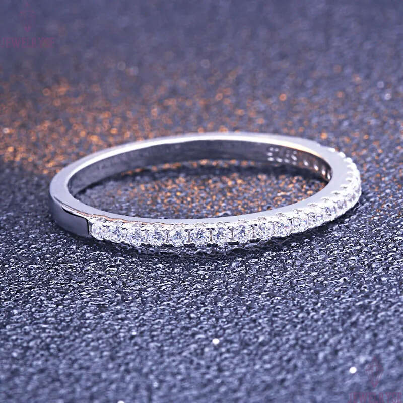 luxury 2pcs/set stacking diamond designer ring for wed propose s925 sterling silver 5A zirconia engagement wedding rings jewelry woman party gift box 