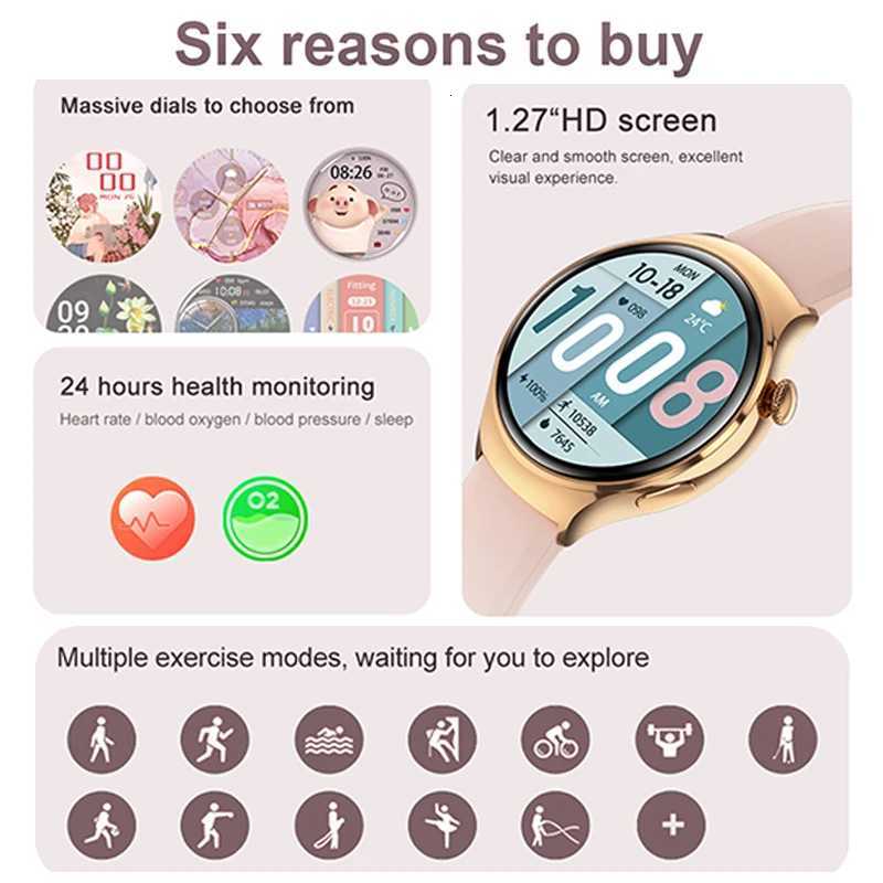 2025 New For Watch 4 Mini Fashion Wen Smart Watch 360360 AMOLED Sn IP68 Waterproof Rate Health Monitor Smartwatch C251203