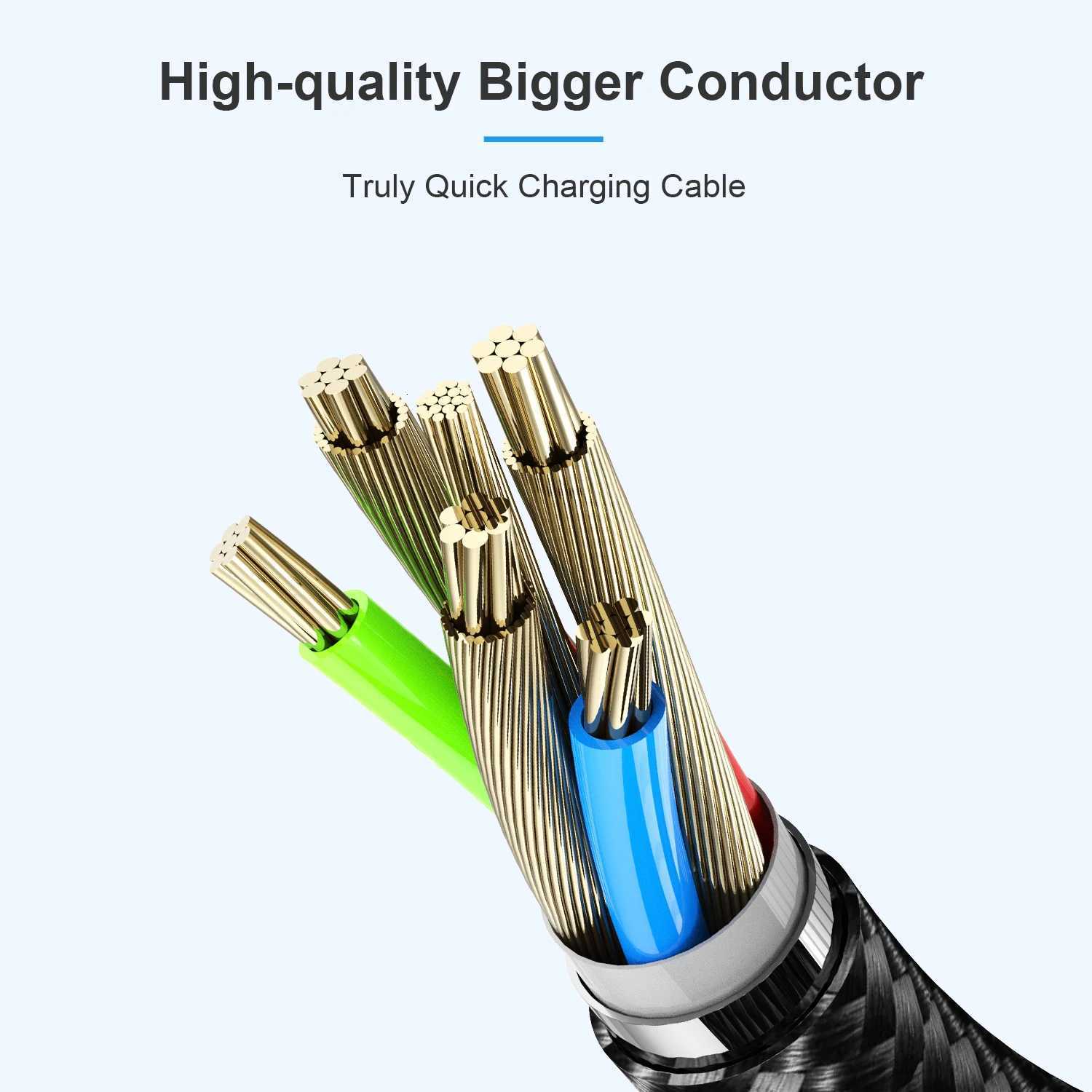 5A USB Type C Fast Charging Cable for Mobile Phone Quick Charger Data Cable LED Nylon Braided Wire 0/1M/2M/ C251203