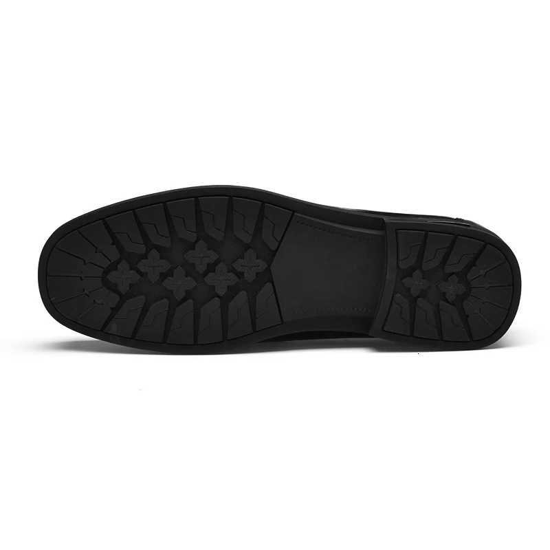 Mens Casual Leather Shoes with Genuine Leather Uppers Street Fi Loafers Multi-functial and Durable Driving ShoesXJ251203
