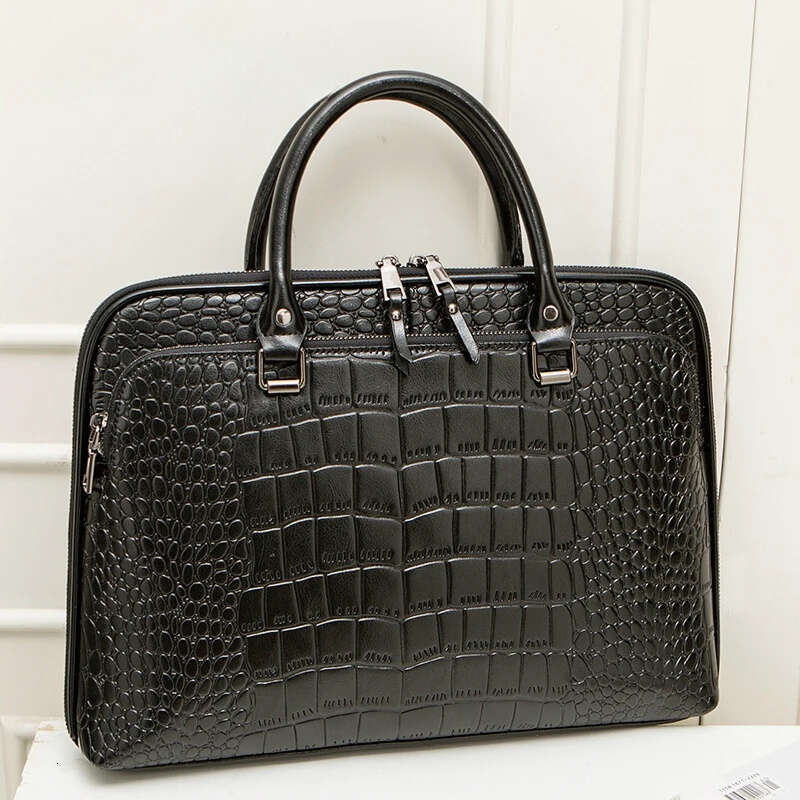 Luxury Bag Designer Women S Professional Business Shoulder Bag Leather Briefcase For Inch Laptops Fashion Solid Handbags
