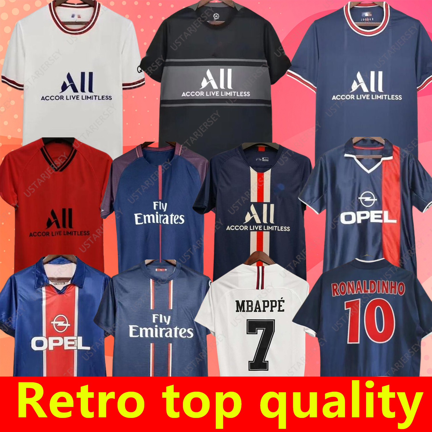 1990 92 93 92 93 94 95 96 98 NEYMAR Mens Retro soccer Jerseys MBAPPE OKOCHA RONALDINHO CAVANI DANI ALVES DRAXLER Home Away 3rd Short Long Sleeve Vintage Football Shirts