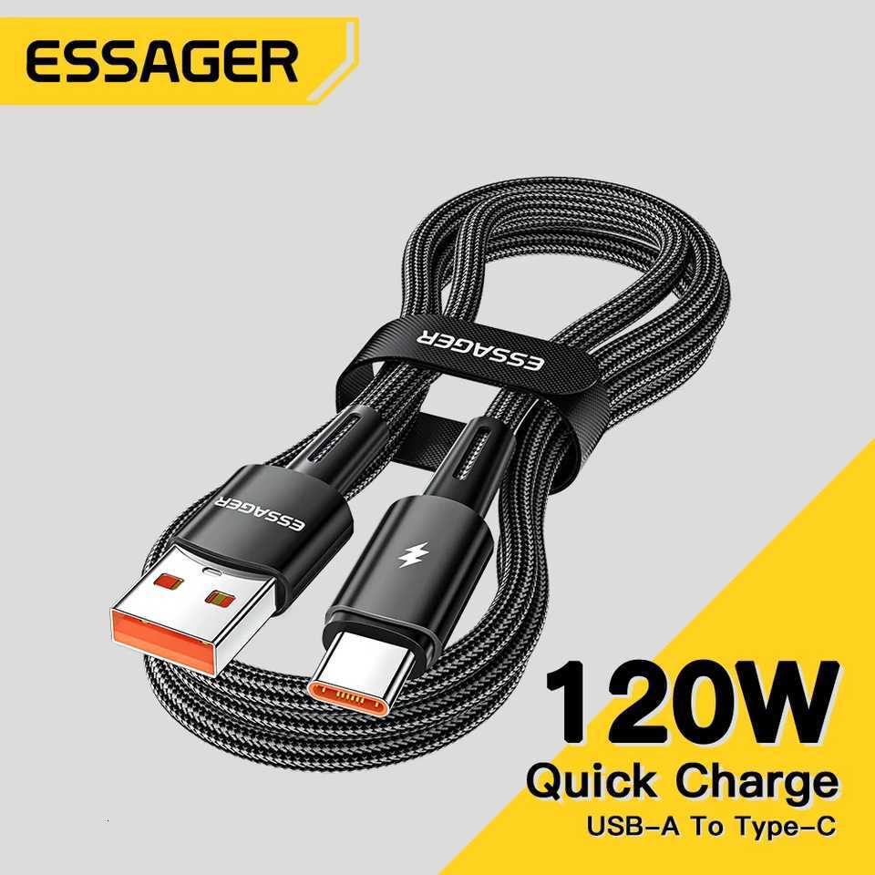 2m Long Essager 120W USB A to Type C Cable er Fast Charge 6A For 12Pro Redmi K50 Note 11Pro for iPhone 16 pro max 15 C251203