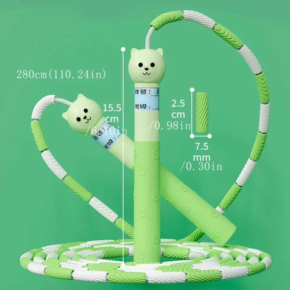 Bamboo Joint Soft Bead Skipping Rope 28m Anti-Skid Segmented Fitness Jump Rope Adjustable Professional Sports Rope Bodybuilding M260319