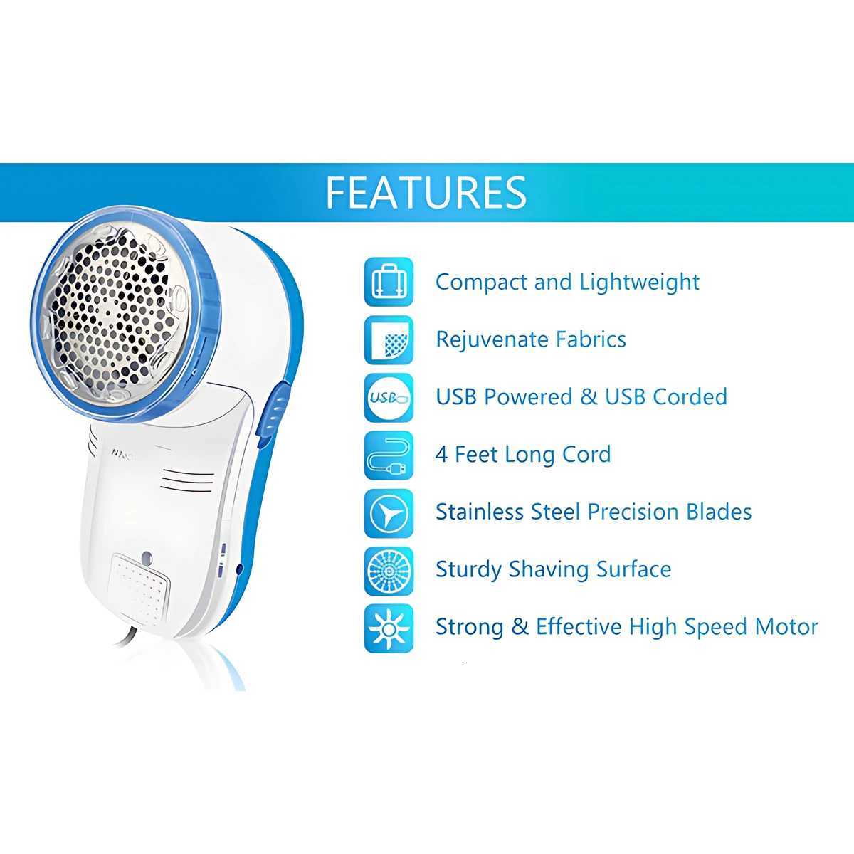 1PC Fabric Shaver Lint Remover USB Powered Lint Shaver Efficiently Remove Lints from Fabrics M251203 - view 5