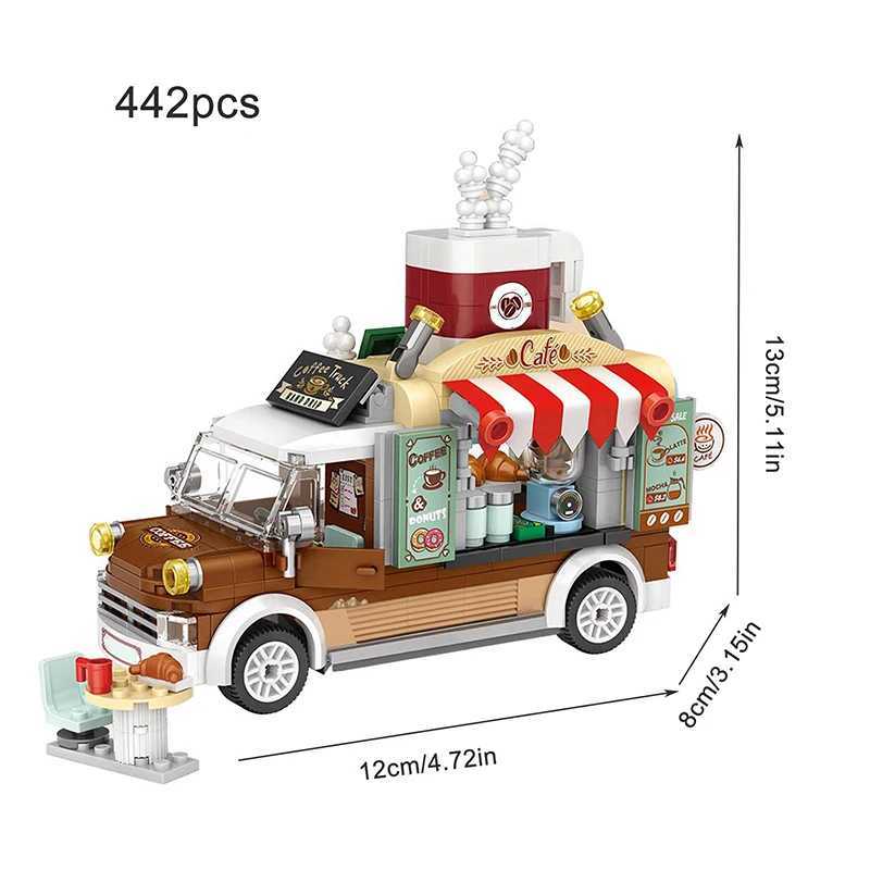Mini Building Blocks Coffee Shop Car Toys DIY Childrens Educational Assembly Small Particle Bricks Holiday Gifts C251203