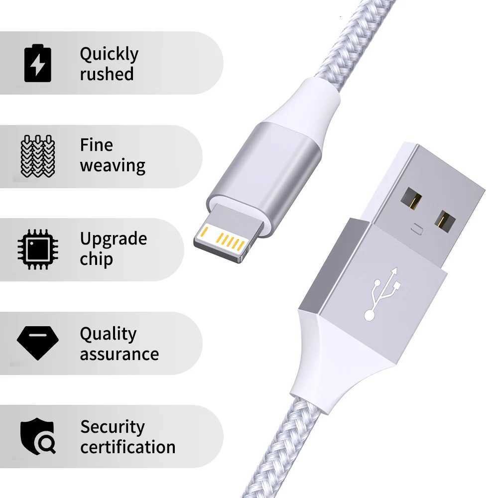 5Packs USB To Lighting Cable For iPhone14 13 12 11 Pro Max X XS XR 12W Fast Charging Cable Data Wire Cord USB C Cable For iPhone C251203