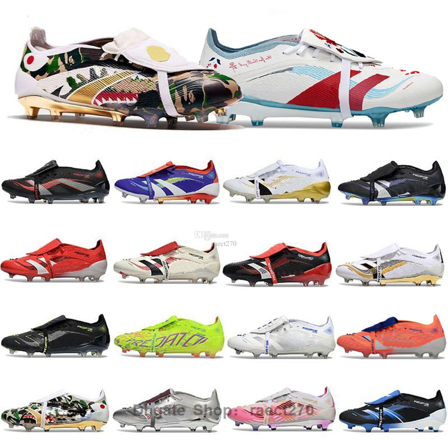 Football Boots BelliGold Belinghams 25 the Football Gal David Beckhams FG Soccer Shoes PREDAT0R Elite Foldover Tongue Strike Electric Stealth Soccer Cleats