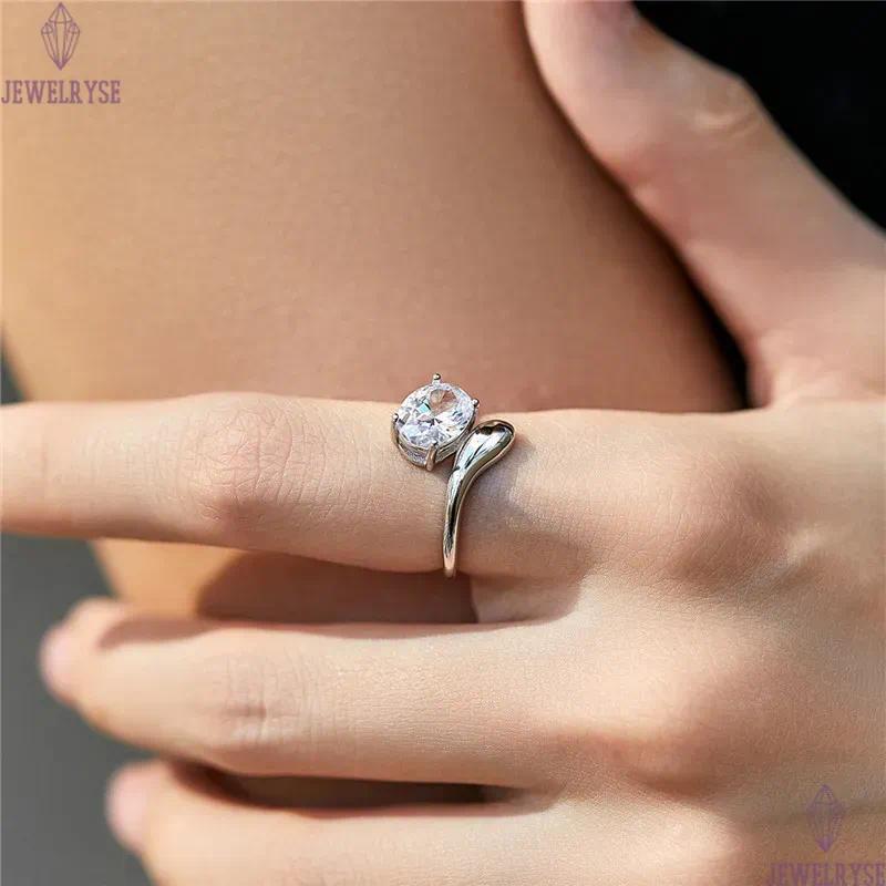 Water Drop Diamond S925 Sterling Silver Designer Ring for Woman 8A Cubic Zirconia Love Bridal Engagement Wedding Gold Rings Womens Luxury Jewelry Gift