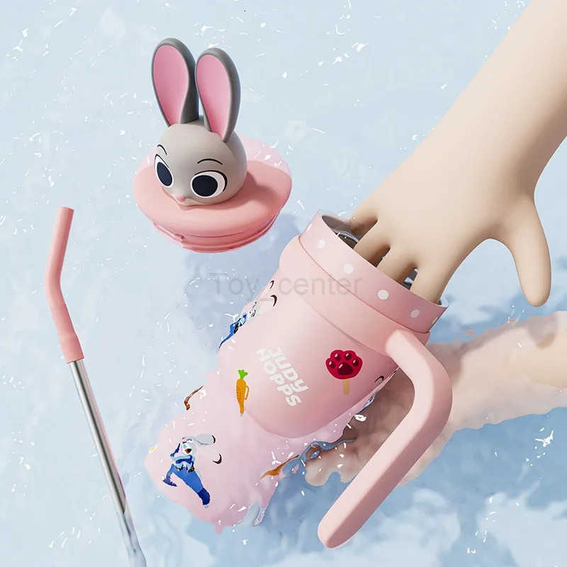 Disney Cartoon Thermos Cup 700ML Stainless Steel Keep Cold and Hot Stitch Lotso Coffee Cup with Straw Portable Car Water Cups H251203