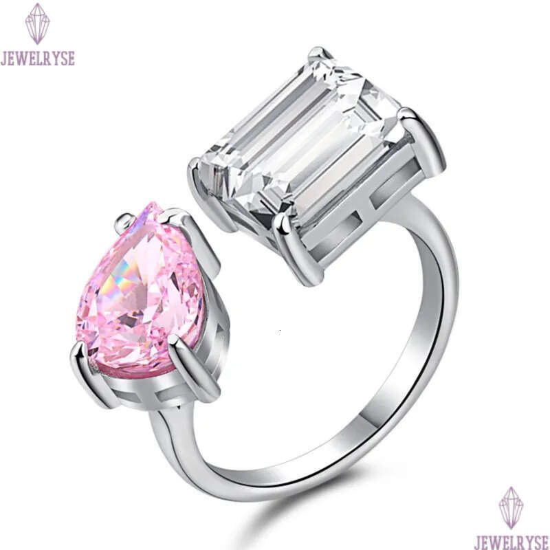 top hart dsignr rings for woman wd diamond pink zirconia sqaur womns luxury ngagmnt wdding 925 strling silvr ring jwlry gift box opning