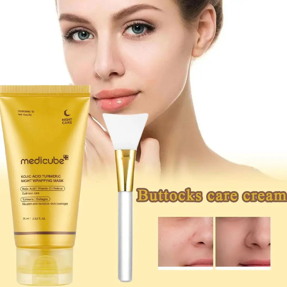 Medicube Turmeric Collagen Face Mask Overnight Peel off Wrapping Facial Mask Reduce Sagging Brighten Dullness Glowing Skincare 251129