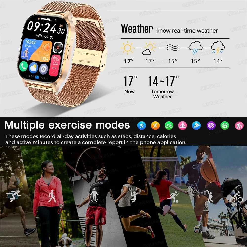 2026 Fashion Wen Watch tra Smart Watches 201AMOLED Fl Touch Sn Call health Sport Smartwatch For Android IOS Ladies C251203