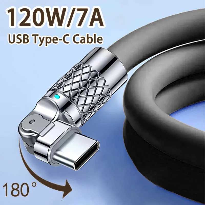 120W USB Type C Wire Fast Charging Cable 7A Mobile Phone USB C Cables Type C Data Transfer Cord For realme 11 C251203