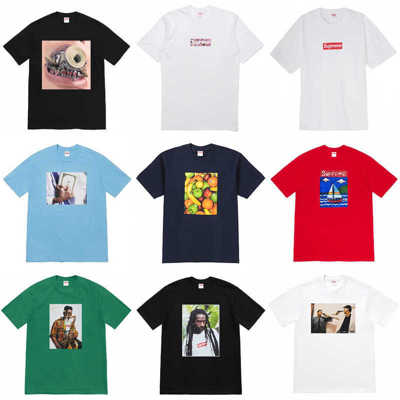 Brand Short Trendy Sleeve American Style Box Classic 240g Top T-shirt Half 3