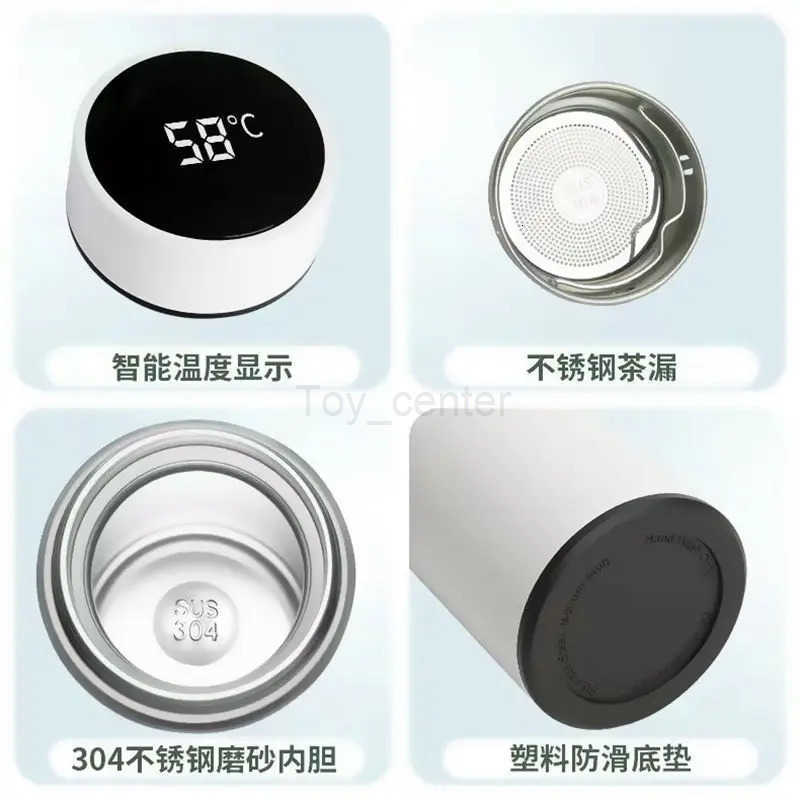 Disney Mickey Minnie male and female couples new creative cartoon pattern intelligent temperature display stainless steel thermos cup H251203