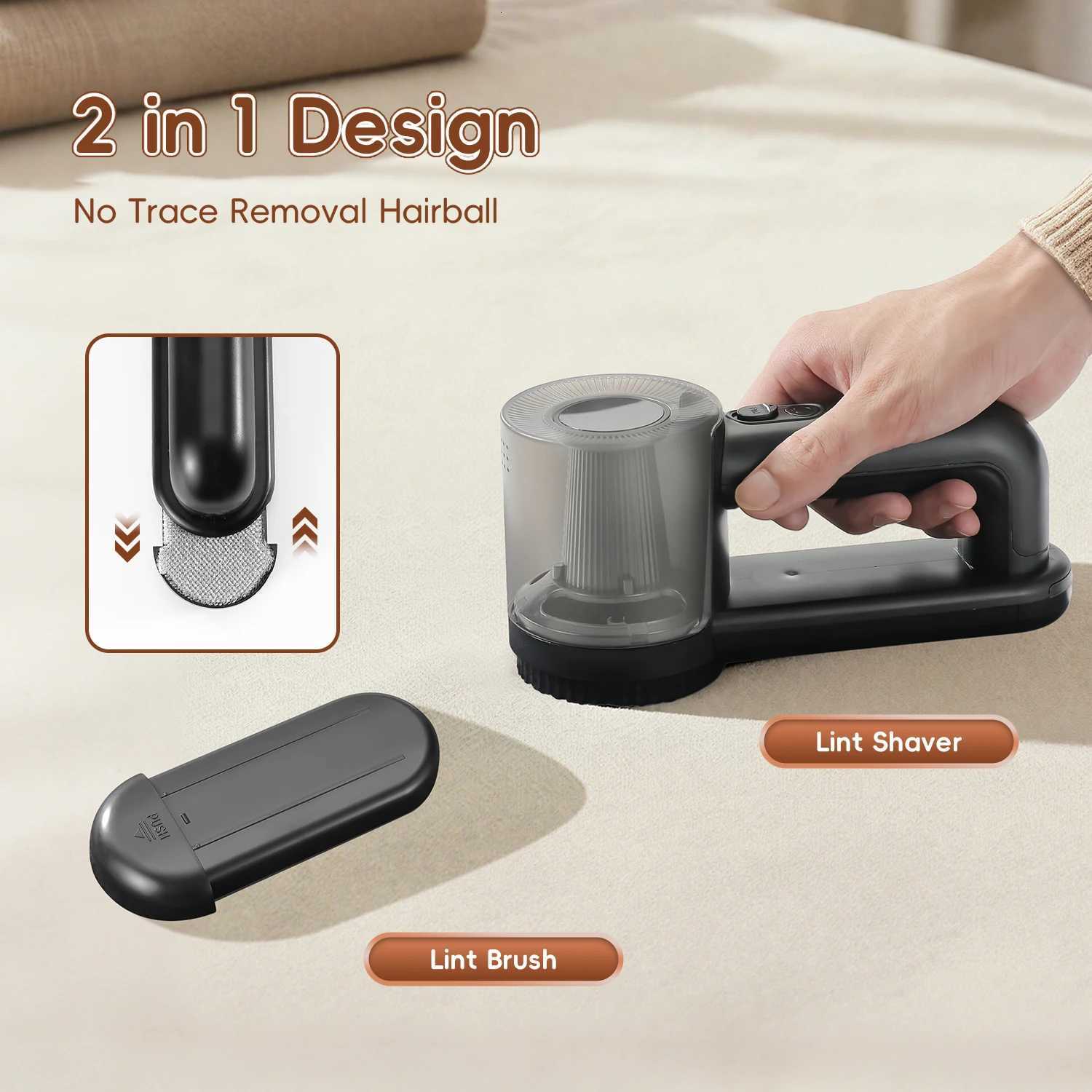 Rechargeable portable electric hairball trimmer electric fabric hair removal device with digital display and 3-speed adjustmen M251203 - view 7