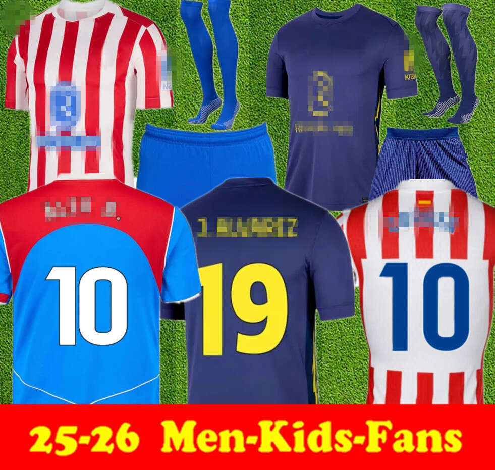 Camiseta 25 26 AtlETicOS DE MadRId Jersey J. ALVAREZ GRIEZMANN Soccer Jerseys ALEX B. Sorloth ALMADA GALLAGHER KOKE SAUL Long Sleeve Football Shirt Kids Kit Uniforms