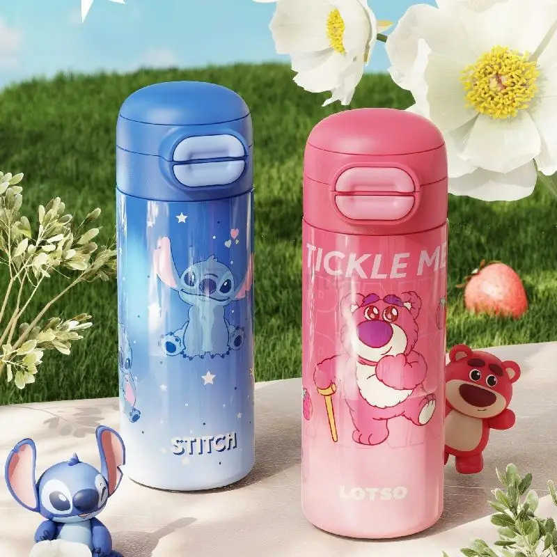 Disney Genuine Stitch Strawberry Bear Zootopia Nick Judy Steel Insulated Cup Straw Cup H251203
