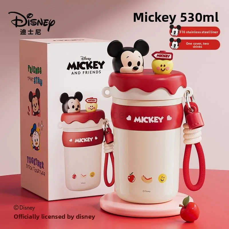 Disney 5 Designs Available316 Stainless Steel Thermos with HandleSecure Portable BottleSafe for Family Use H251203