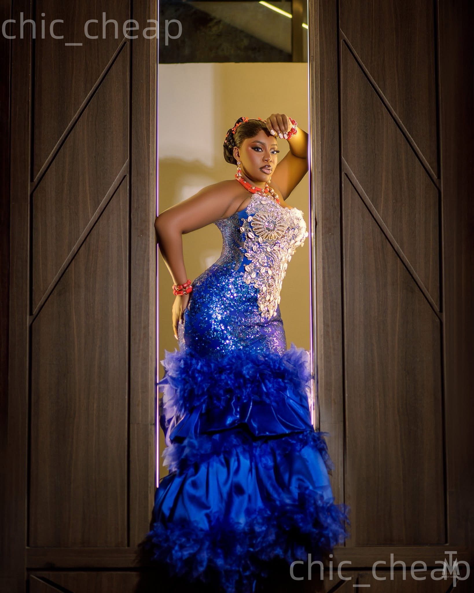 Aso Ebi Royal Blue Mermaid Prom Dresses 2026 Lace Crystals Satin Evening Formal Party Second Birthday Engagement Gowns Plus Size Dress For Special Occ