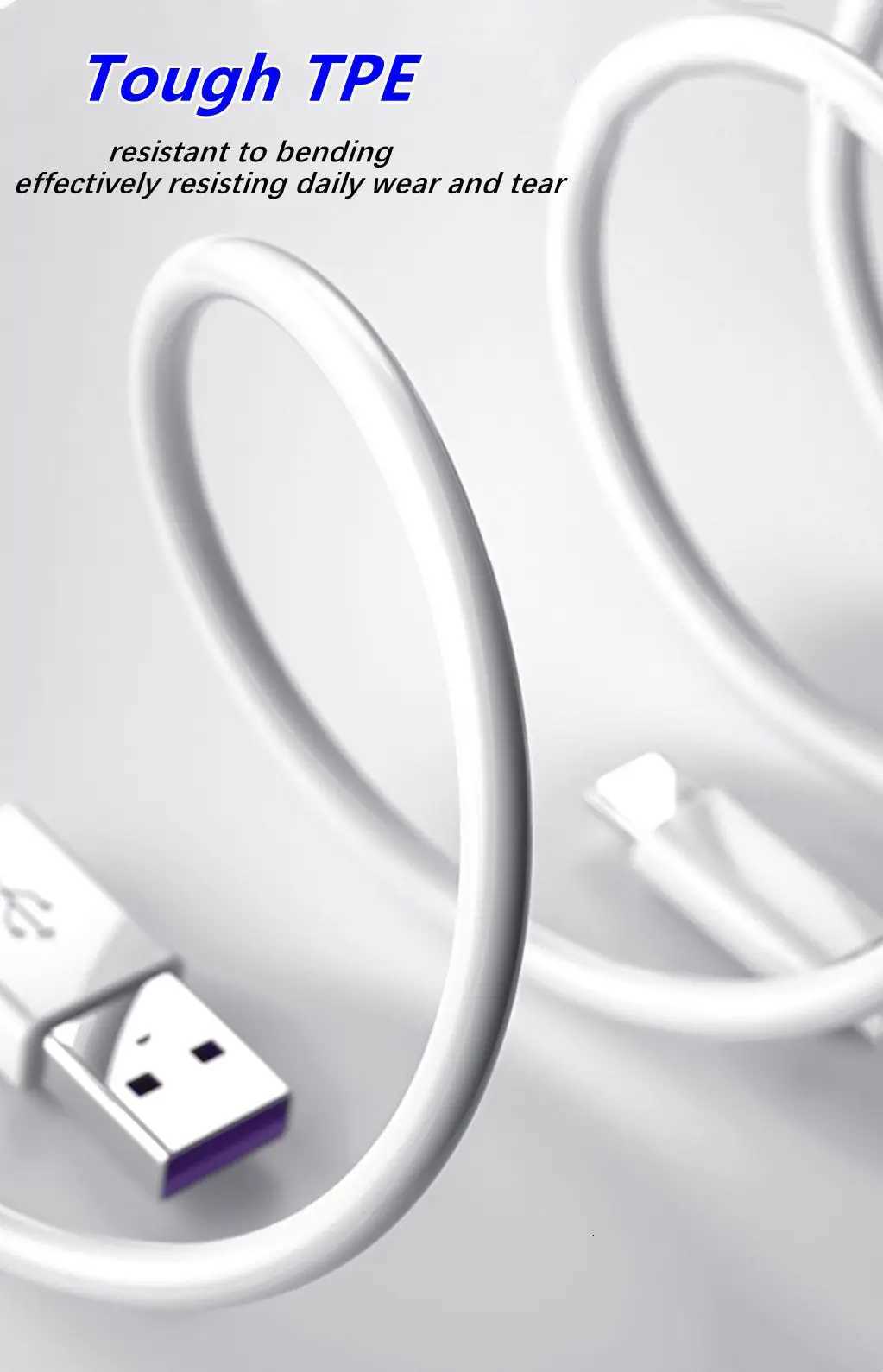 5A USB Type C Cable For Mate 60 20 P50 P40 P30 Pro Lite 40W 480Mbps Fast Charging Charger USB-C Type-C Cable Wire Cord C251203