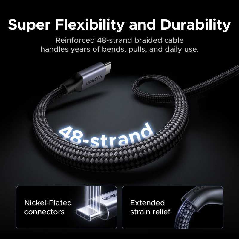 UGREEN Magnetic USB C to USB C Cable PD100W Type-C Cable for Book Laptop iPhone 17 16 Smasung S25 24 iPad Fast Charger Cord C251203