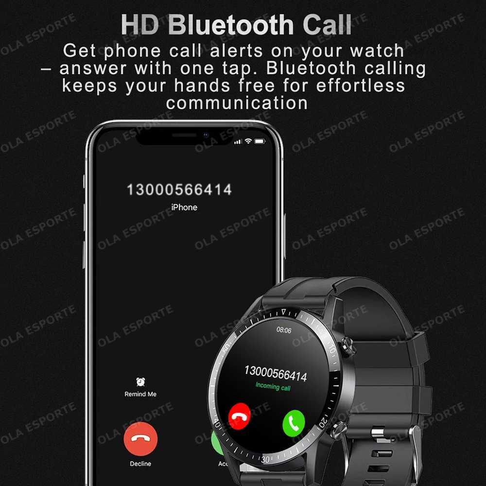 ECGPPG Call Smart Watch Men Laser Health Blood Pressure Fitnes Sports Watches Man Sports Waterproof SmartwatchBox C251203