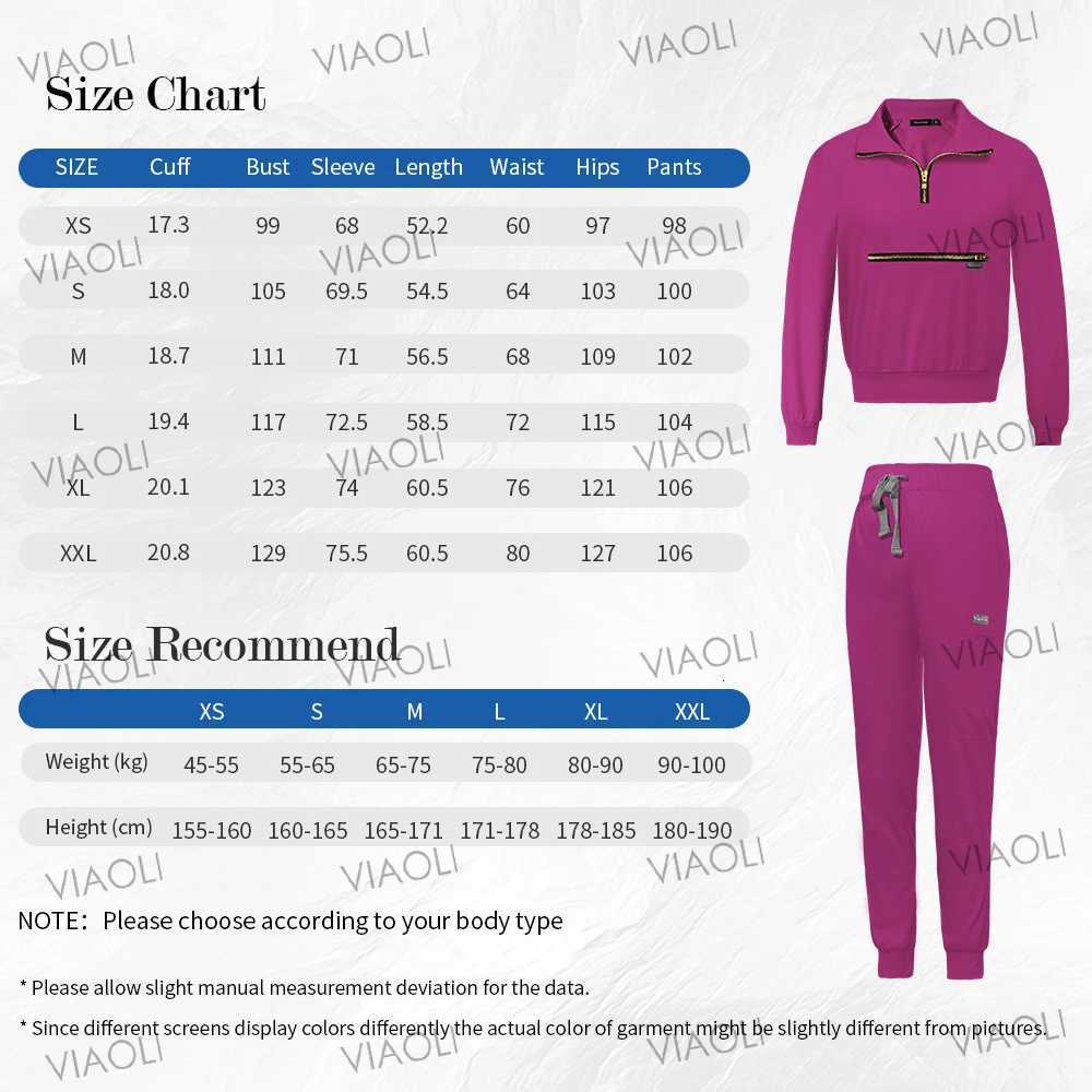 New Hospital Jacket Surgery Pants Long Sleeve Jogging Suits Medical Uniforms Women Scrubs Set Nurses Accessories Beauty Workwear X251203