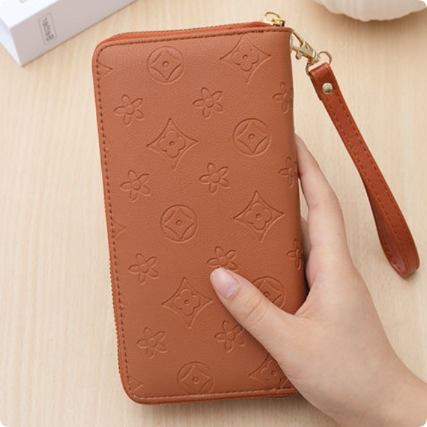Designer New Style Unisex Long Ziparound Wallet Fashionable Large Capacity 36card Holder Portable Wristlet in Multiple Colors