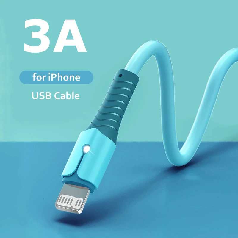 USB Cable for iPhone 14 13 12 11 Pro Max XS XR 6s 7 8 Plus iPad 3A Fast Charging Cable USB to ios Data Cable Quick Charger Wire C251203
